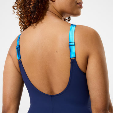 Women's Luna Lustre Printed Swimsuit Navy