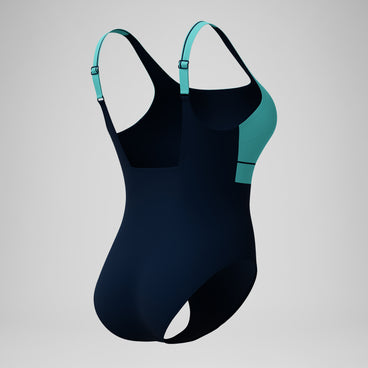 Women's Shaping Contour Eclipse Swimsuit Navy/Turquoise