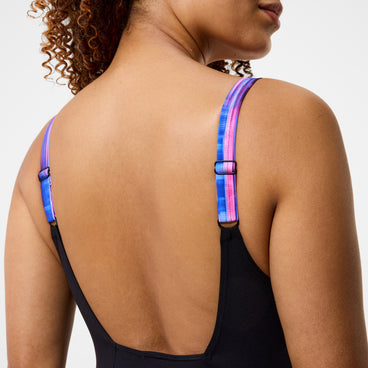 Women's Contour Eclipse Printed Swimsuit Black/Pink