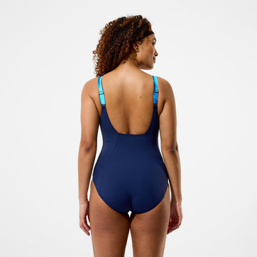Women's Contour Eclipse Printed Swimsuit Navy/Blue
