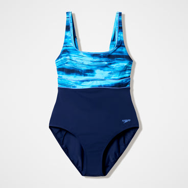 Women's Contour Eclipse Printed Swimsuit Navy/Blue