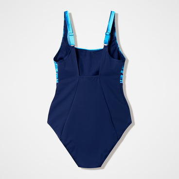 Women's Contour Eclipse Printed Swimsuit Navy/Blue