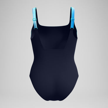 Women's Shaping Printed Contour Eclipse Swimsuit Navy/Green