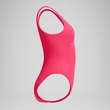 Women's Logo Deep U-Back Swimsuit Pink