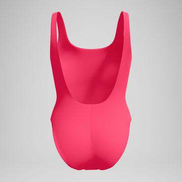 Women's Logo Deep U-Back Swimsuit Pink