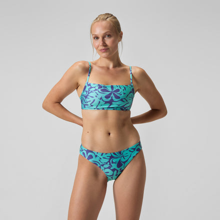 Women's Printed Adjustable Thinstap Bikini Blue/Green
