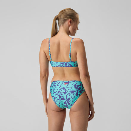 Women's Printed Adjustable Thinstap Bikini Blue/Green