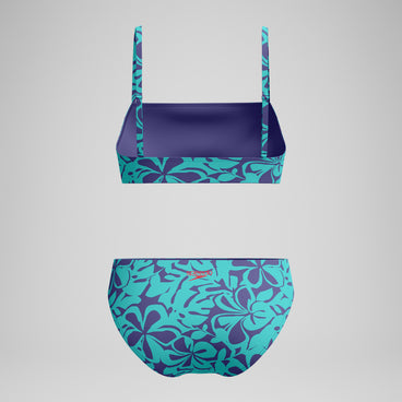 Women's Printed Adjustable Thinstap Bikini Blue/Green