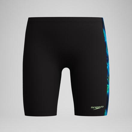 Boys Print Panel Jammer Black/Green