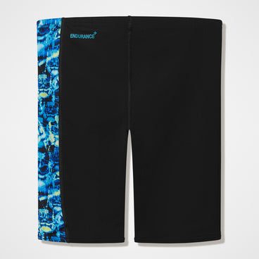 Boys Printed Panel Jammer Black/Blue