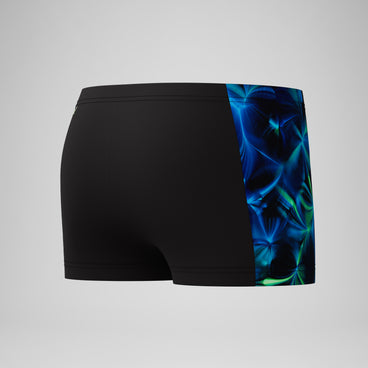 Boys Print Panel Aquashort Black/Green