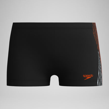 Boys' Plastisol Placement Aquashort Black/Red