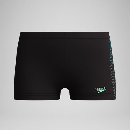 Boys Plastisol Placement Aquashort Black/Green