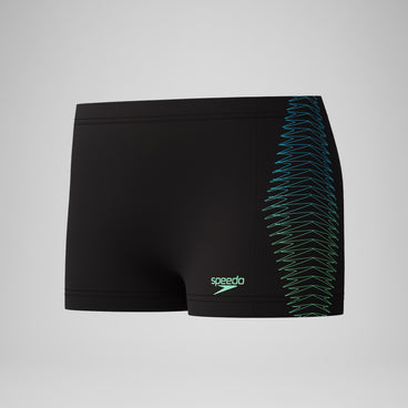 Boys Plastisol Placement Aquashort Black/Green