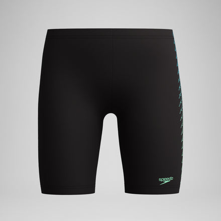 Boys Plastisol Placement Jammer Black/Green