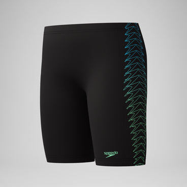 Boys Plastisol Placement Jammer Black/Green