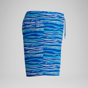 Boys Printed Swim Shorts Blue