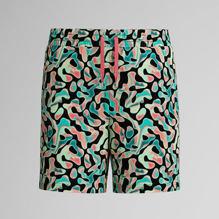 Boys Printed Swim Shorts Orange/Green