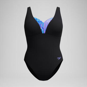 Women's Shaping Printed OpusGem Swimsuit Black/Blue
