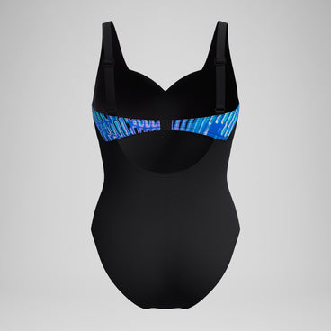 Women's Shaping Printed OpusGem Swimsuit Black/Blue