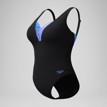Women's Shaping Printed OpusGem Swimsuit Black/Blue