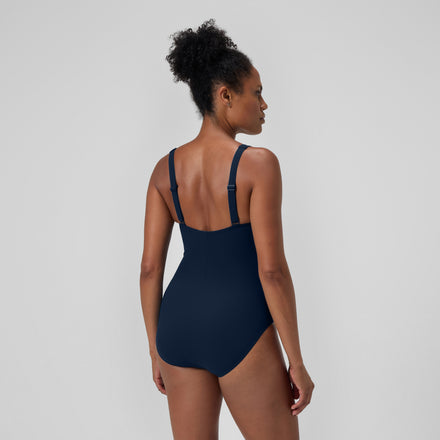 Women's Shaping Printed LunaElustre Swimsuit Navy/Green