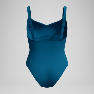 Women's Shaping Printed LunaElustre Swimsuit DarkTeal/Green