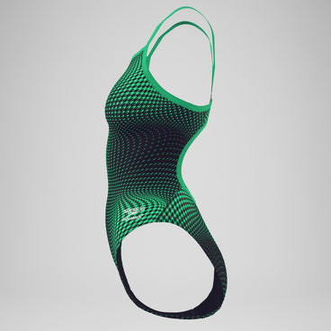 Women's Flow Flyback One Piece Black/Green