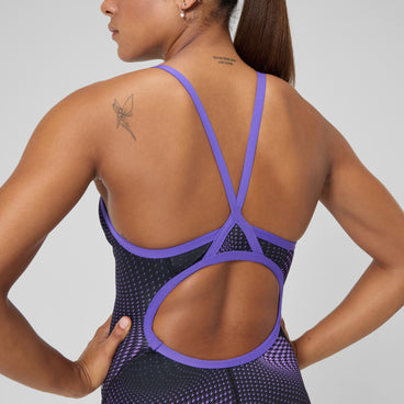 Women's Flow Flyback One Piece Black/Purple