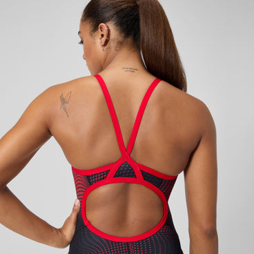 Women's Flow Flyback One Piece Red