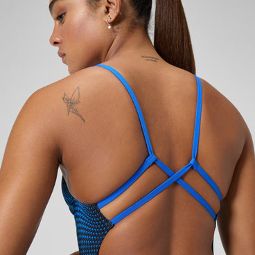 Women's Flow Strappy Crossback One Piece Blue