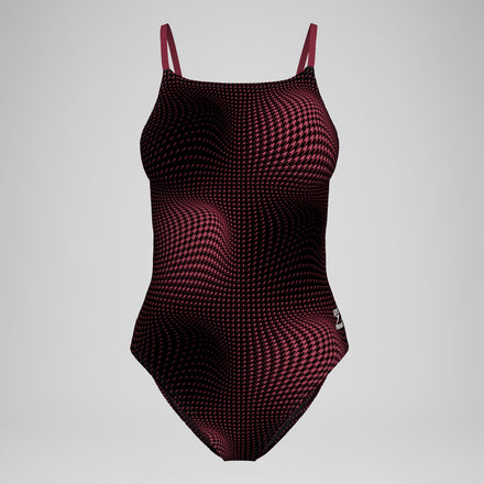 Women's Flow Strappy Crossback One Piece Maroon