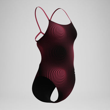 Women's Flow Strappy Crossback One Piece Maroon