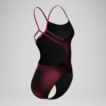 Women's Flow Strappy Crossback One Piece Maroon