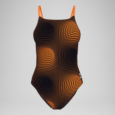 Women's Flow Strappy Crossback One Piece Orange