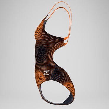 Women's Flow Strappy Crossback One Piece Orange