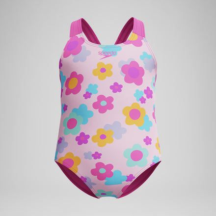 Infant Girls Print Racerback Swimsuit Pink