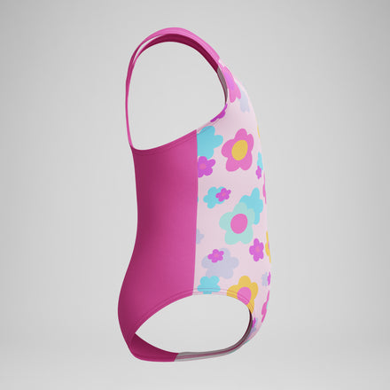 Infant Girls Print Racerback Swimsuit Pink