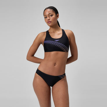 Women's Placement Bikini Set Black/Peach