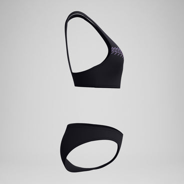 Women's Placement Bikini Set Black/Peach