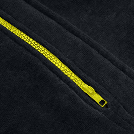 Adult Towel Swim Poncho Black/Yellow