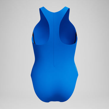 Women's Racerback Zip Swimsuit Blue