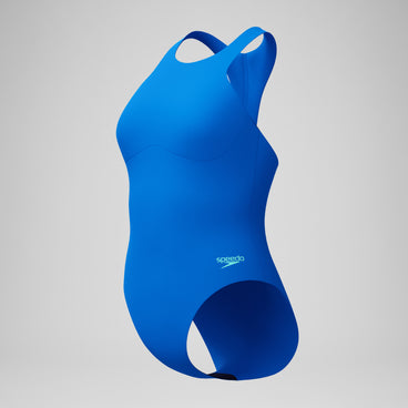 Women's Racerback Zip Swimsuit Blue