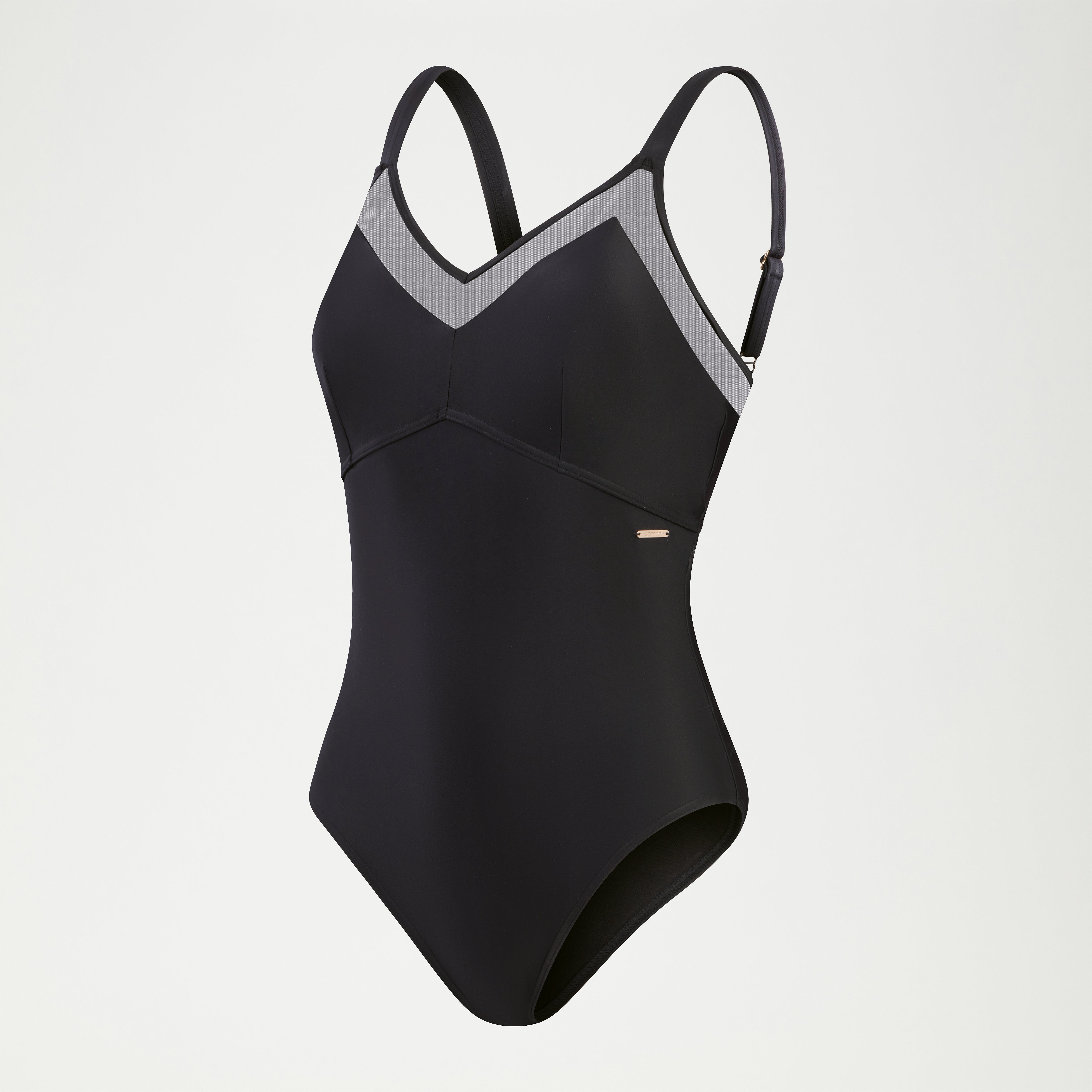 Women's Shaping Mesh Detail One Piece Black & Speedo