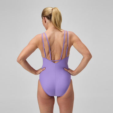 Women's Shaping Strappy Swimsuit Purple