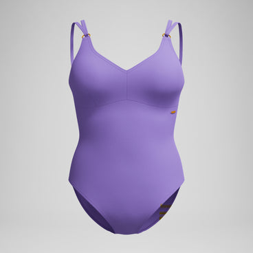 Women's Shaping Strappy Swimsuit Purple
