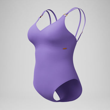 Women's Shaping Strappy Swimsuit Purple