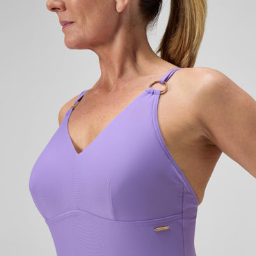 Women's Shaping Strappy Swimsuit Purple