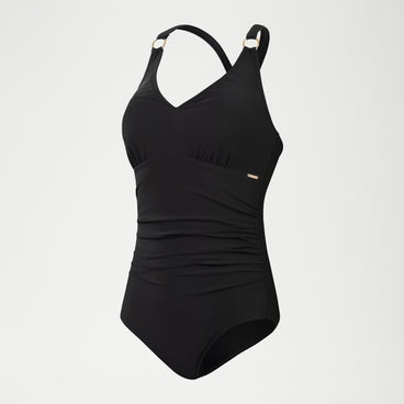 Women's Shaping V Neck Swimsuit Black