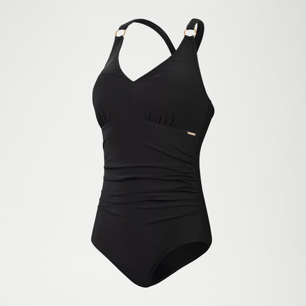 Women's Shaping V Neck Swimsuit Black